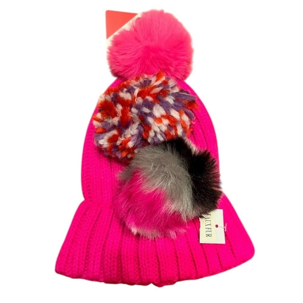 BP (Nordsrom) Fuchsia Pick A Pom Beanie